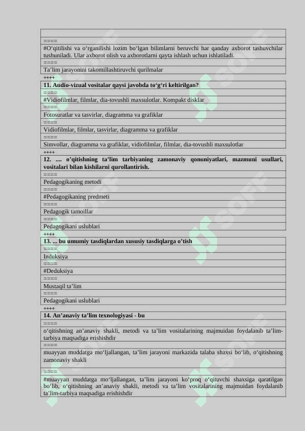 Pedagogika va psixologik fanlarni o'qitish metodikasi 3