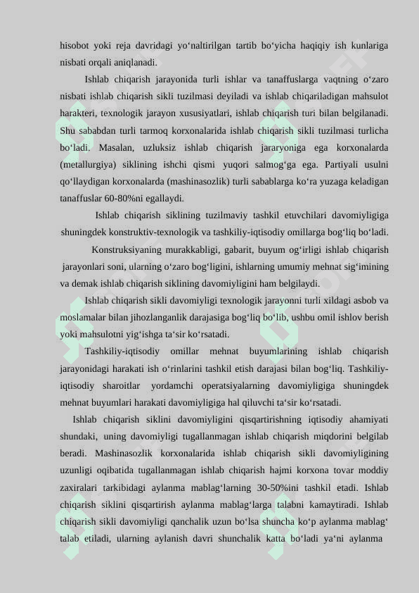 ISHLAB CHIQARISH JARAYONI VA UNI TASHKIL ETISH ASOSLARI 7