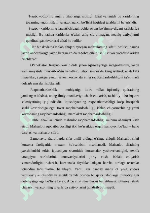 MAHSULOT SIFATINI NAZORAT QILISHNI TASHKIL ETISH 5