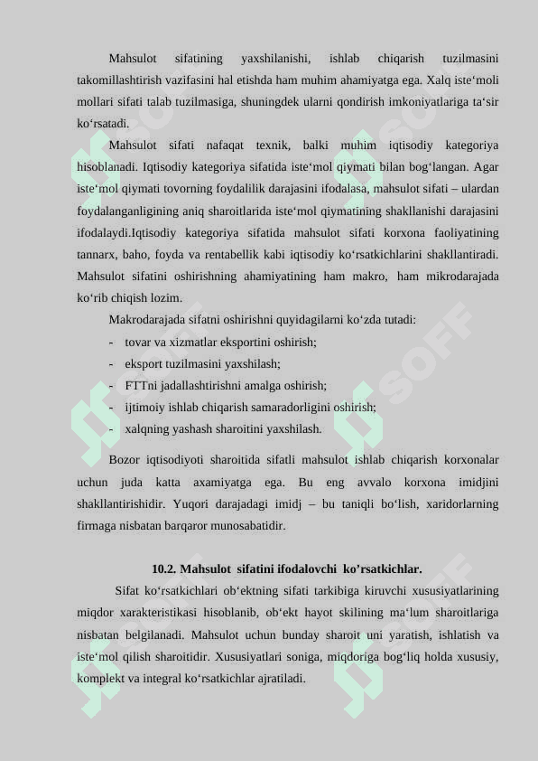 MAHSULOT SIFATINI NAZORAT QILISHNI TASHKIL ETISH 7