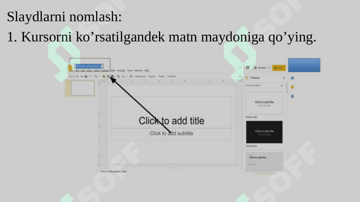 Google presentation va Google Form haqida tushuncha va undan foydalanish. 7