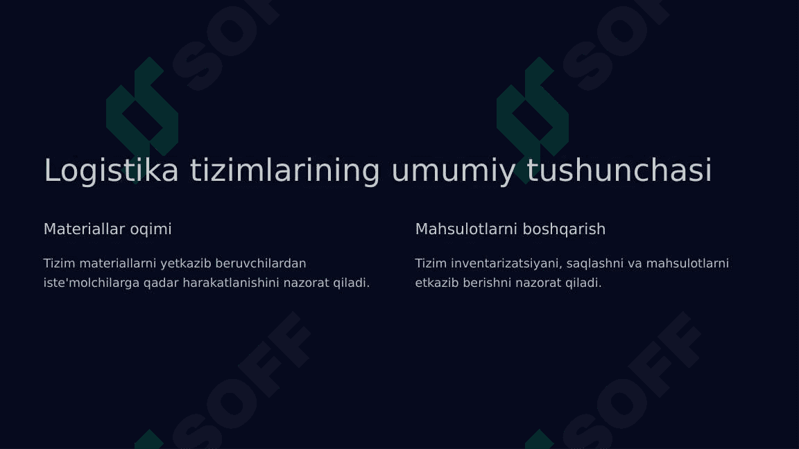 Logistika tizimlarini boshqarish konsepsiyalari 3