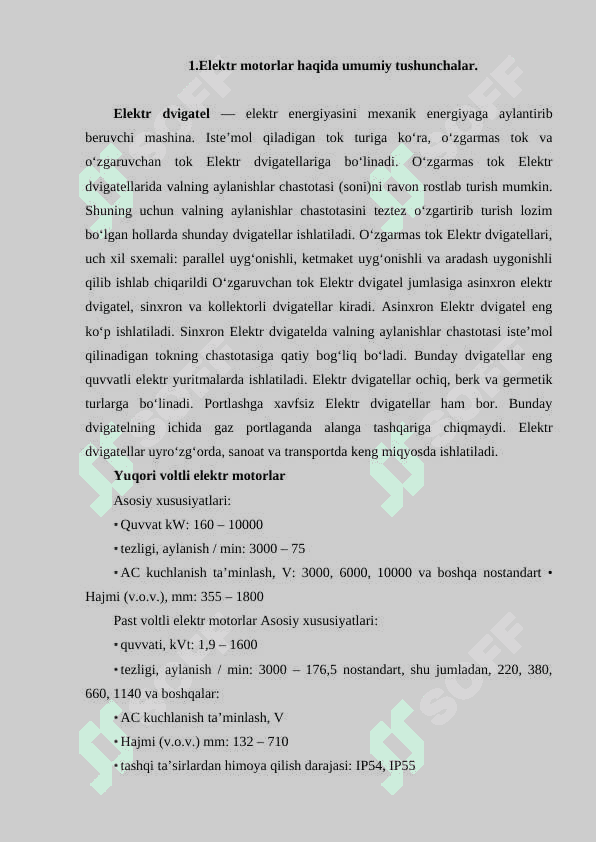 Elektr motorlar va generatorlar 2