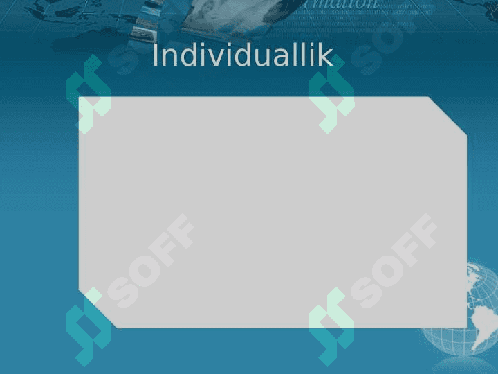 SHAXSNI O'RGANISHNING ZAMONAVIY NAZARIYASI 2