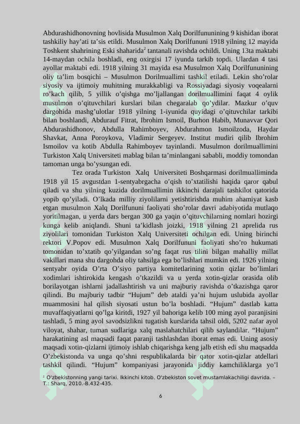 O’ZBEKISTONDA SOVET HOKIMIYATI DAVRIDA OLIY  TA’LIM TIZIMI 6