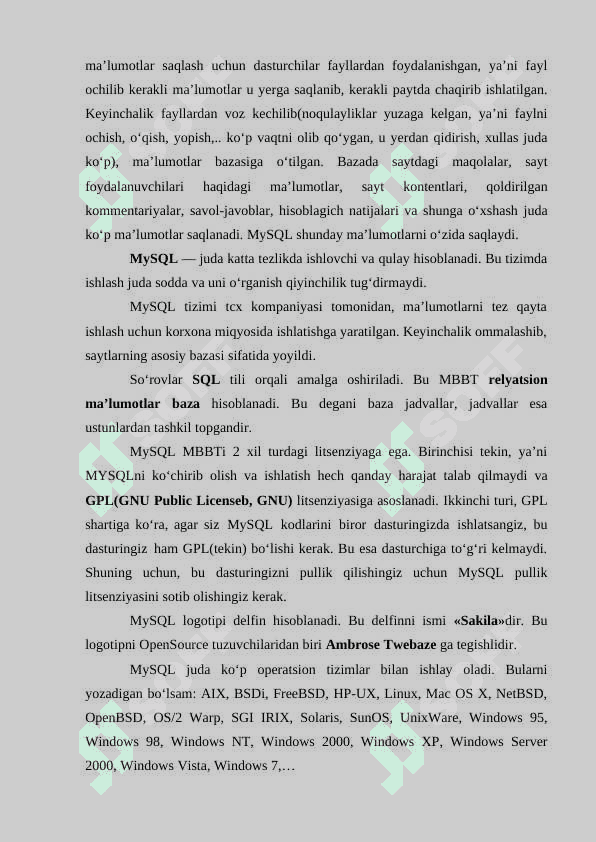 PHP da ma’lumotlar  bazalari bilan ishlash 7