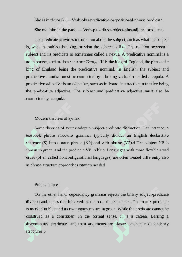 Concept of primary and secondary predication 3