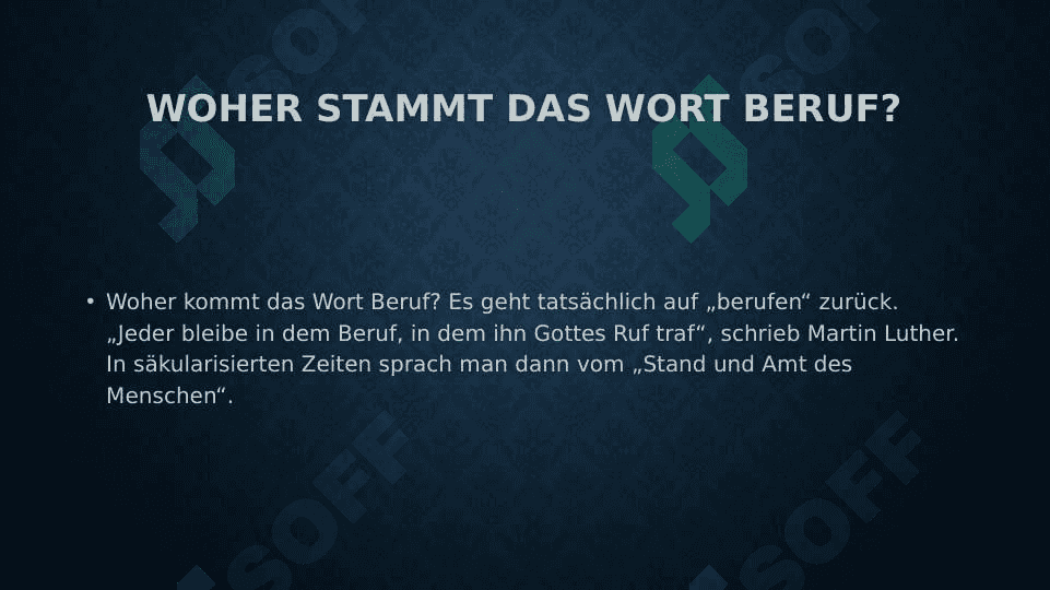 Der beruf. 6
