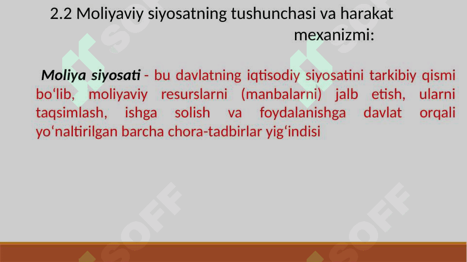 Davlatning  moliyaviy siyosati va uning asosiy yo’nalishlari 6
