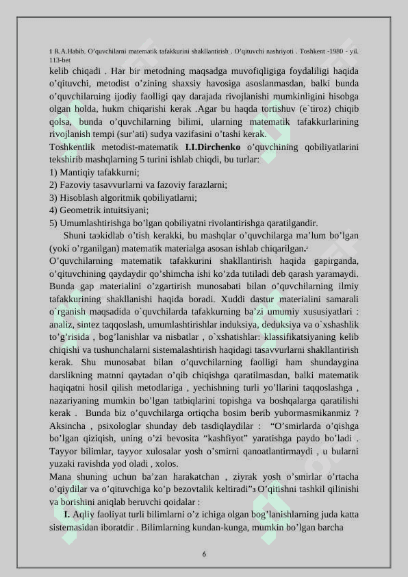 3-sinf Matematika darslarida o’quvchilarning fikrlash qobilyatini o’stirish 6