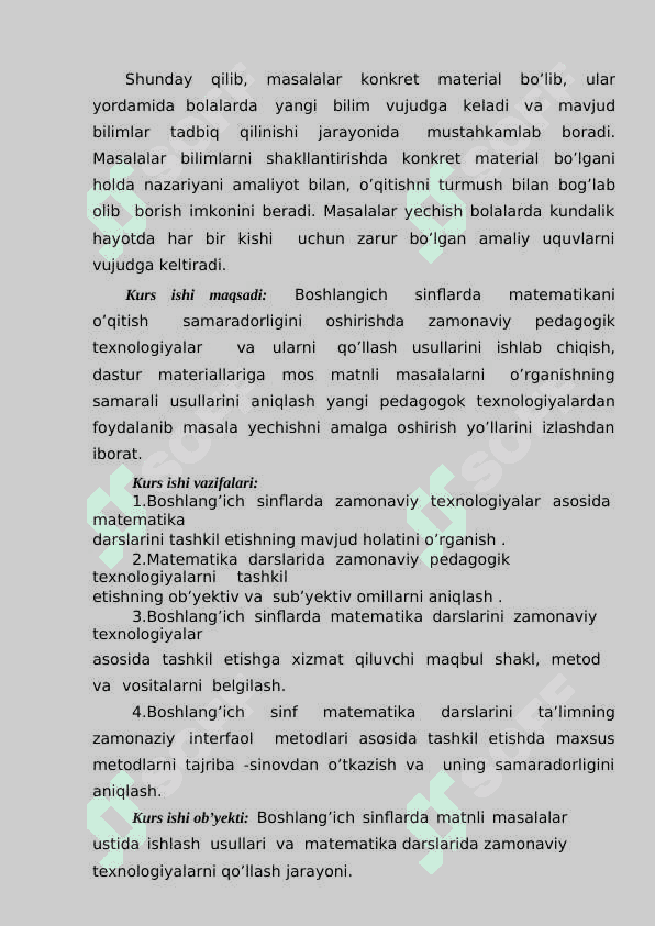 Boshlang`ich sinf o`quvchilarini masalalar echishga   o`rgatish metodikasi 6