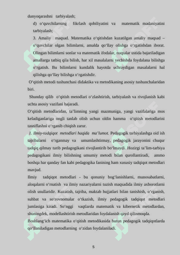 :    4-sinf Matematika darslarida interfaol usullardan  foydalanish. 5