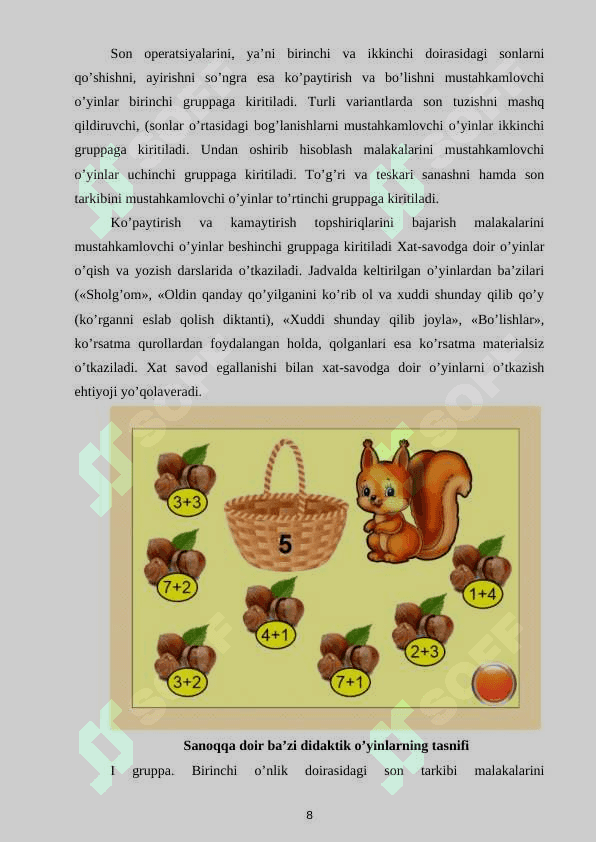 :    4-sinf Matematika darslarida interfaol usullardan  foydalanish. 8