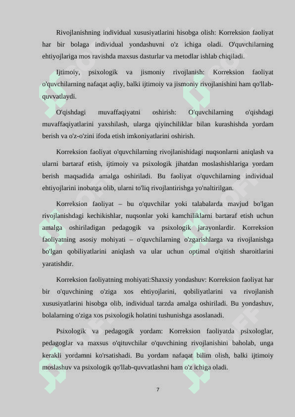 KORREKSION ISHLAR KÕRINISHLARI VA TUSHUNCHALARI 7