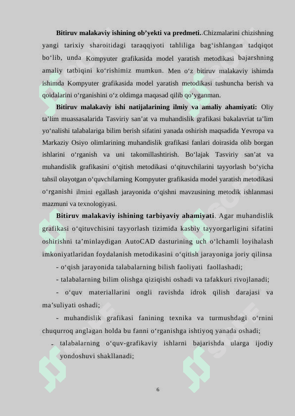 Kompyuter grafikasida model yaratish metodikasi 6