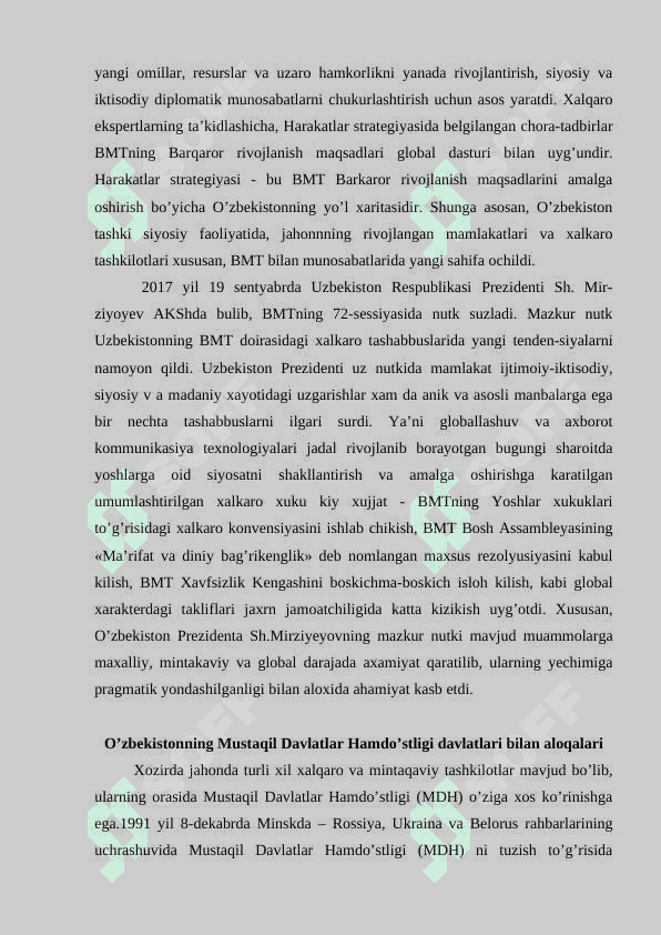 Mustaqil davlatlar hamdo'stligi va uning faoliyati 7