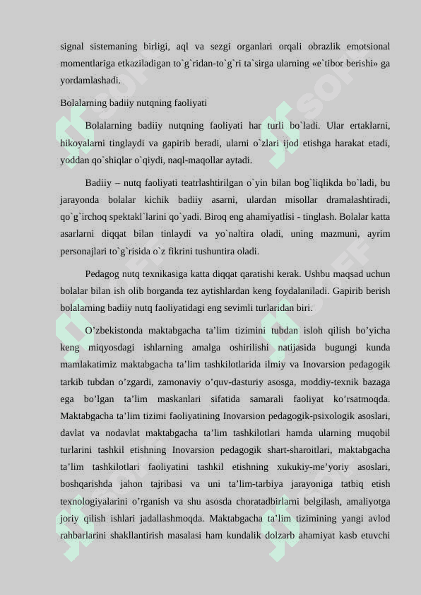 Maktabgacha ta’limda bolalarni ijodiy faoliyatini tashkil qilish faoliyati 4