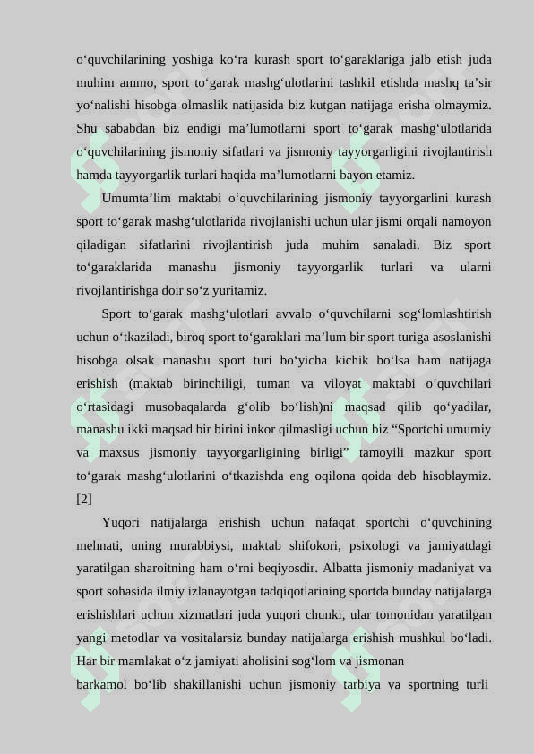 KURASH TO'GARAGINI, GURUHLARINI TO'LDIRISH VA MASHG'ULOT  JARAYONINI TASHKIL ETISH 7