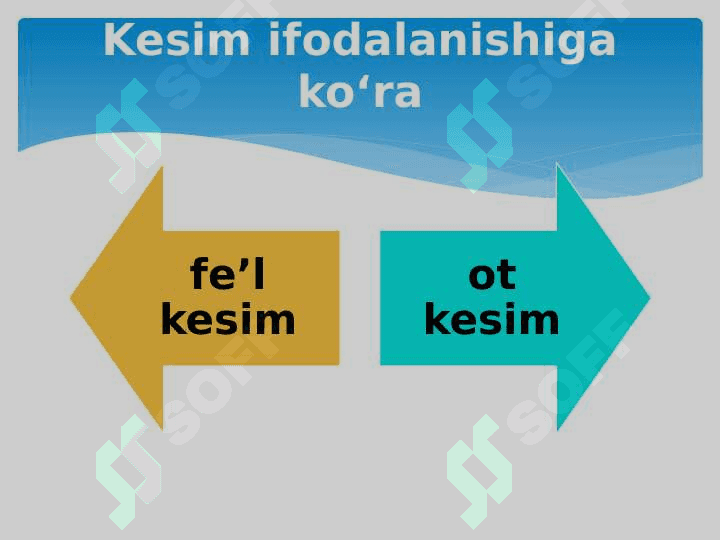 Kesim. Fe’l kesim va ot kesim 2
