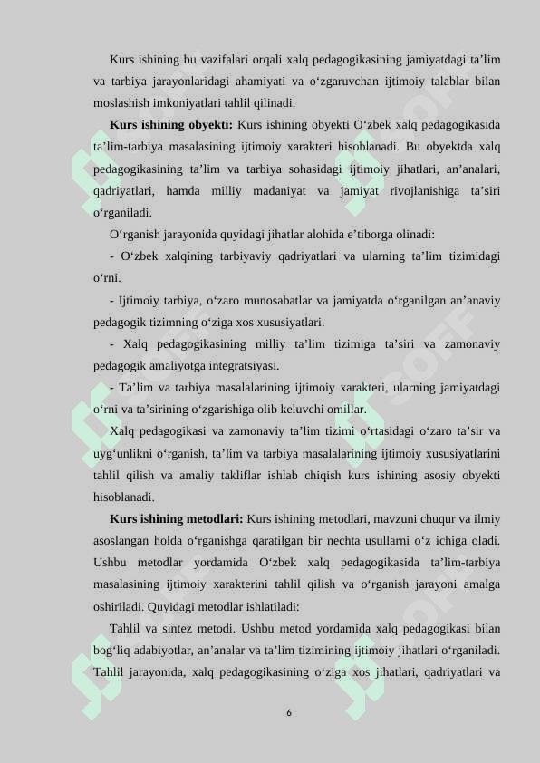 O‘zbek xalq pedagogikasida ta’lim-tarbiya masalasining ijtimoiy xarakteri 6