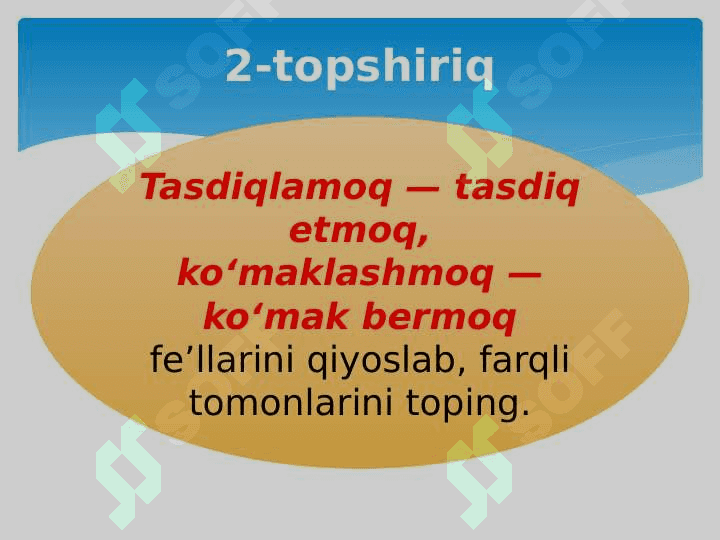 Fe’llarning tuzilishiga ko‘ra turlari. Sodda fe’llar 3