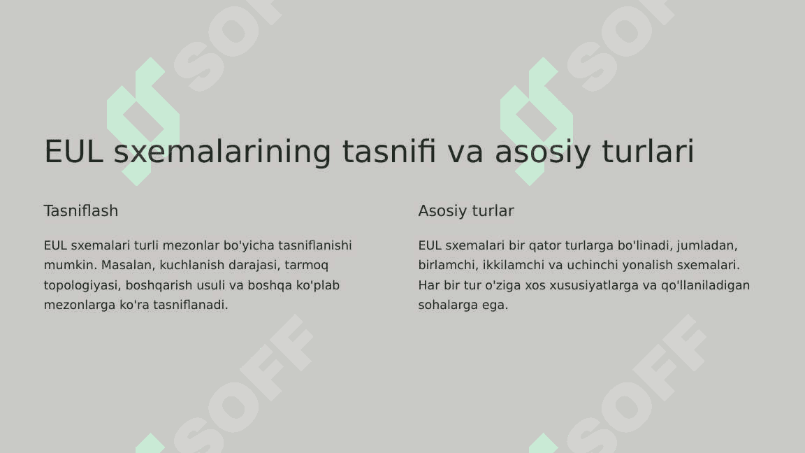 EUL almashtiruv sxemalari 2