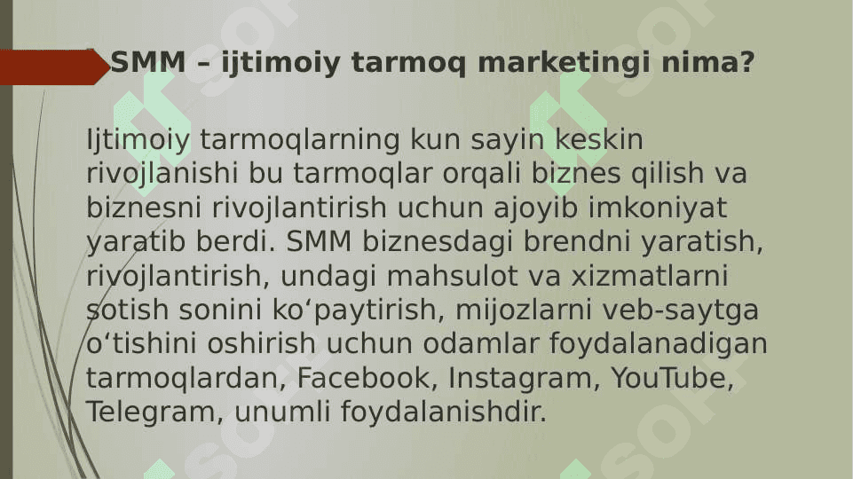 SMM sohasi turlari va ularning vazifalari 3
