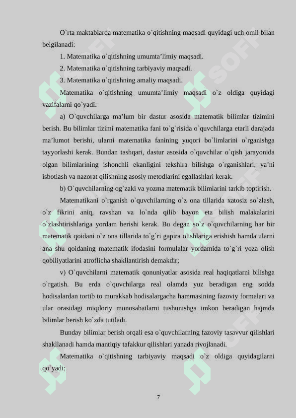 MATEMATIKA O‘QITISHDA KUZATISH VA TAJRIBA, TAQQOSLASH VA ANALOGIYA METODLAR 7