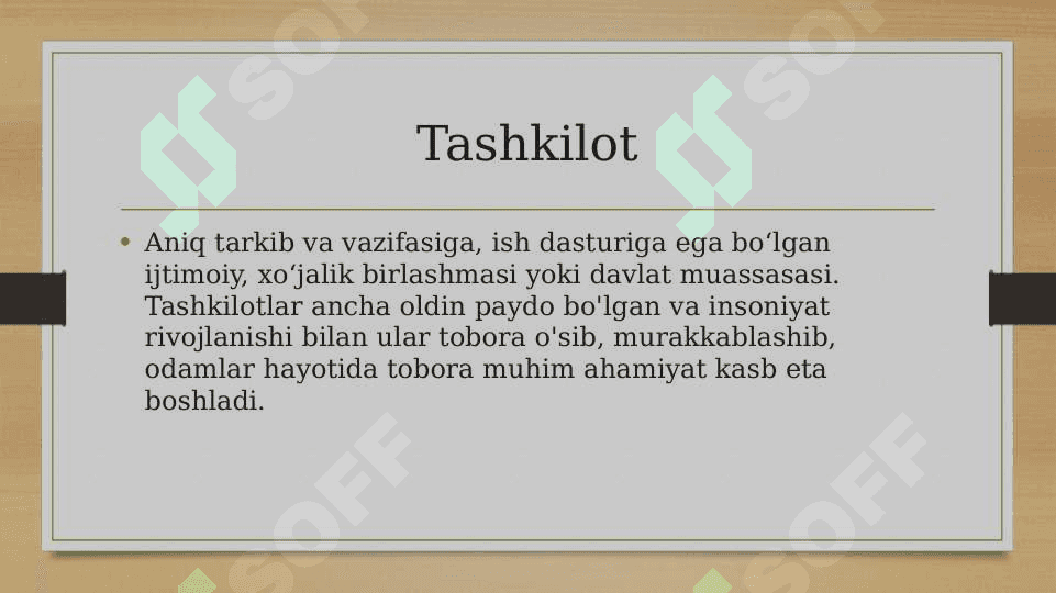 Tashkilotlar va ularni boshqarish 2