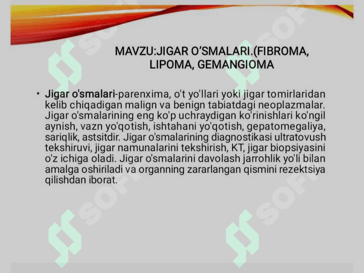 Jigar o‘smalari 2