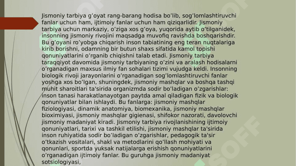 Jismoniy tarbiyani o‘qitish prinsiplari. Maxsus tamoyillar 2