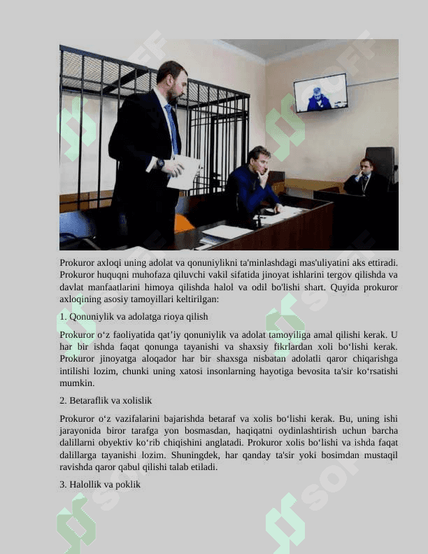 ADVOKAT, TERGOVCHI, PROKUROR VA SUDNING KASB AXLOQI 7