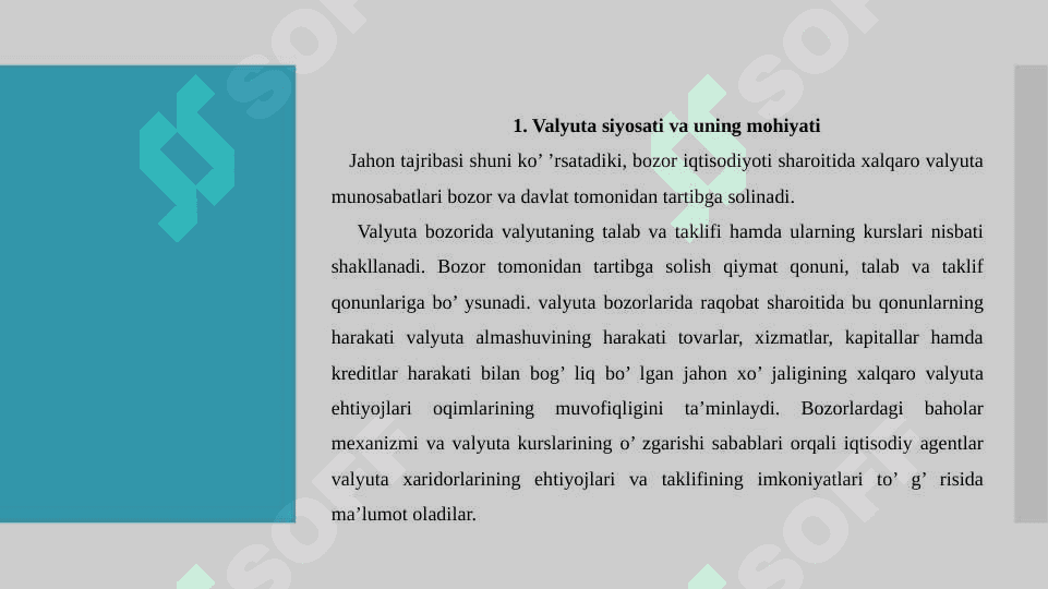 O'zbekiston Respublikasi  valyuta siyosati. 3
