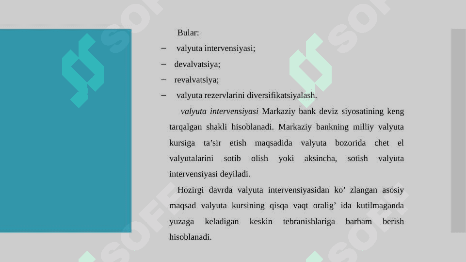 O'zbekiston Respublikasi  valyuta siyosati. 8