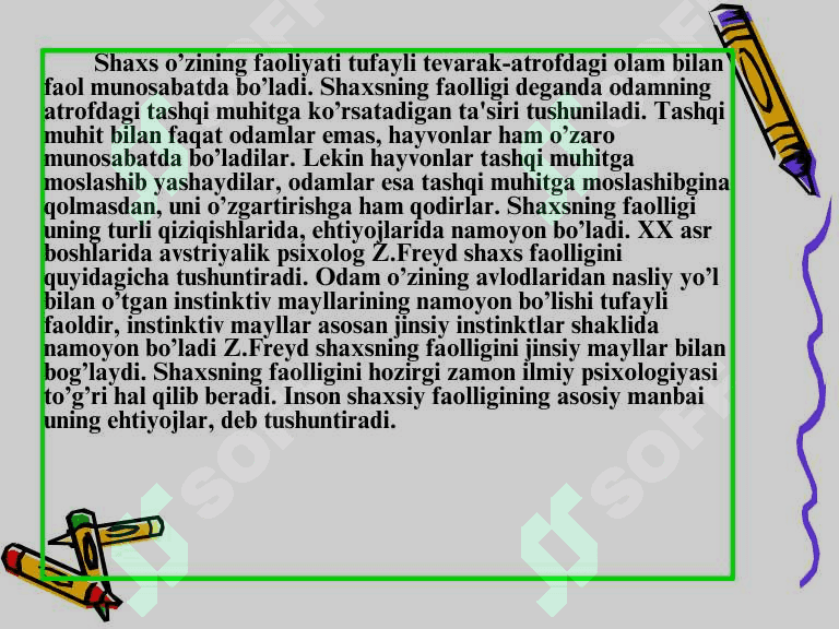 Shaxsning faolligi 2