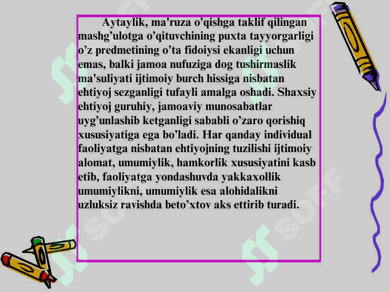 Shaxsning faolligi 8