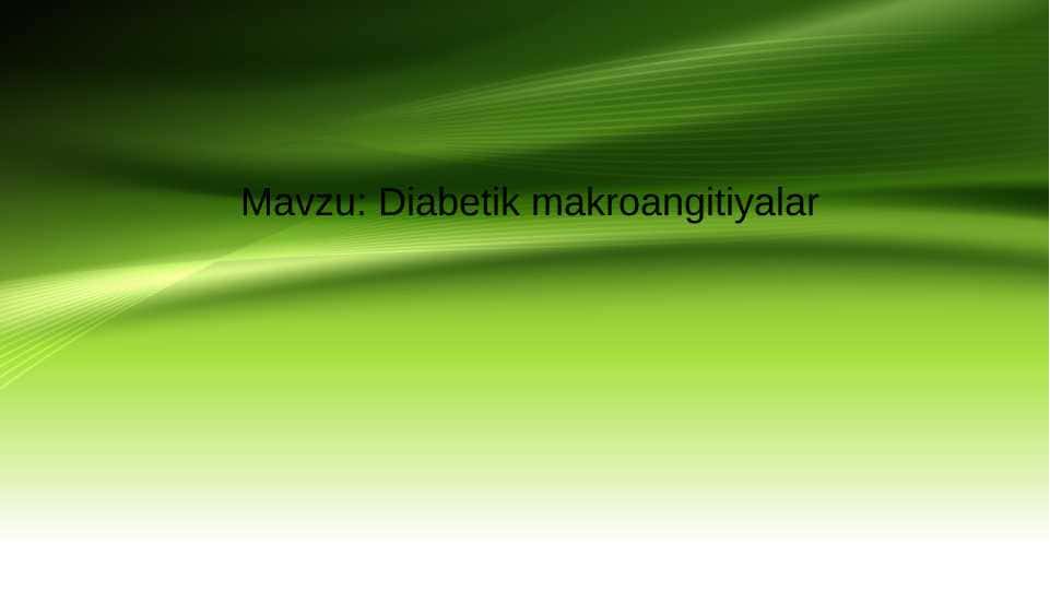 Diabetik makroangiopatiya
