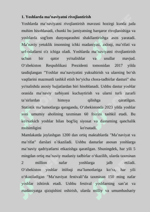 YOSHLARNI TARBIYALASH 3