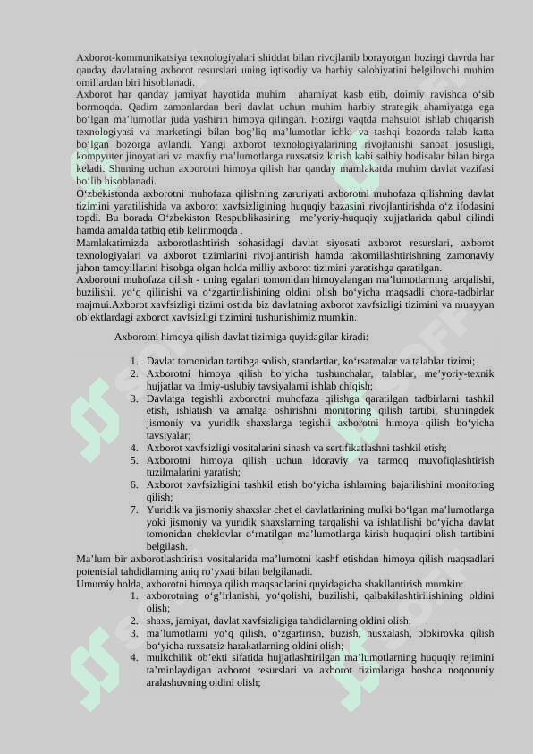 Axborot xavfsizligida muhofazalash tizimining yahlitligi 2