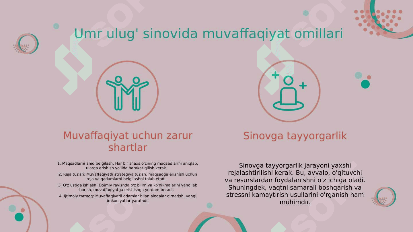Umr ulug  sinov - imkoniyat 4
