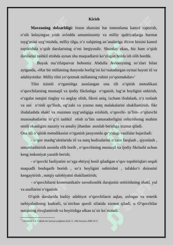 Sinfdan tashqari o‘qishni tashkil etish 2