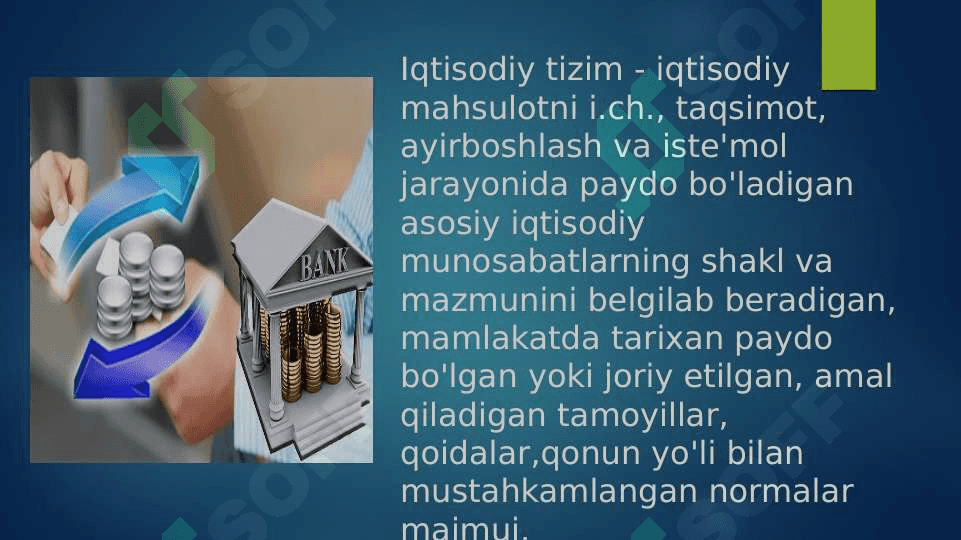 Iqtisodiy tizim turlari 3