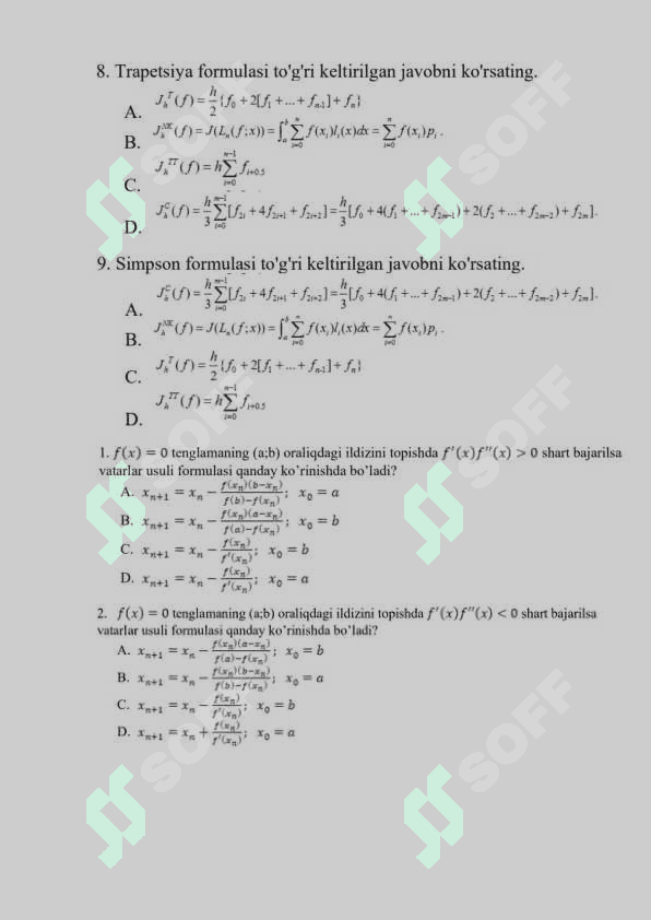 Algoritm loyhalash fanidan yakuniy baza savollari 2-kurs TATU. 4