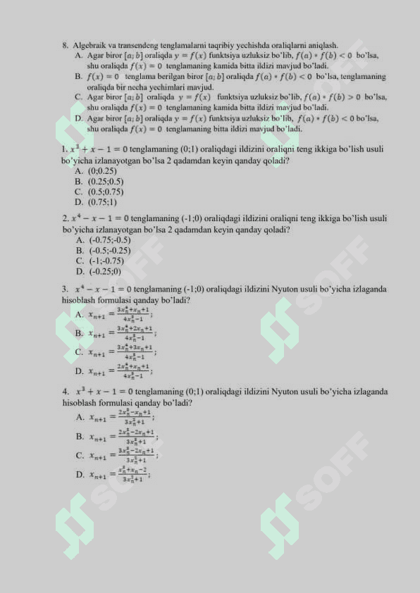 Algoritm loyhalash fanidan yakuniy baza savollari 2-kurs TATU. 6