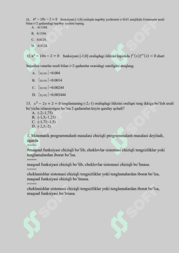Algoritm loyhalash fanidan yakuniy baza savollari 2-kurs TATU. 8