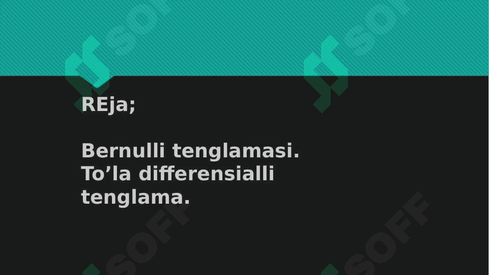 To’la differensialli tenglamalar 2