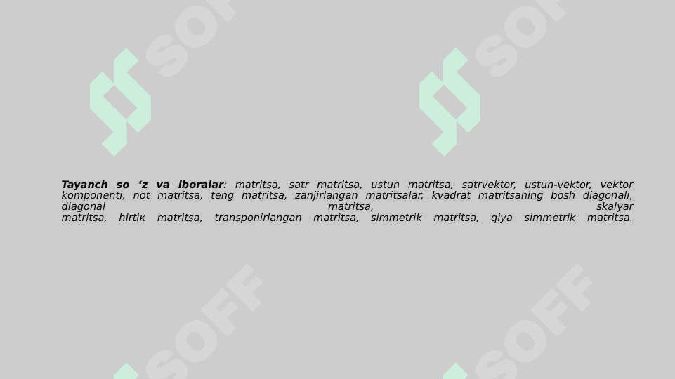 Matritsa va ular ustida amallar 2
