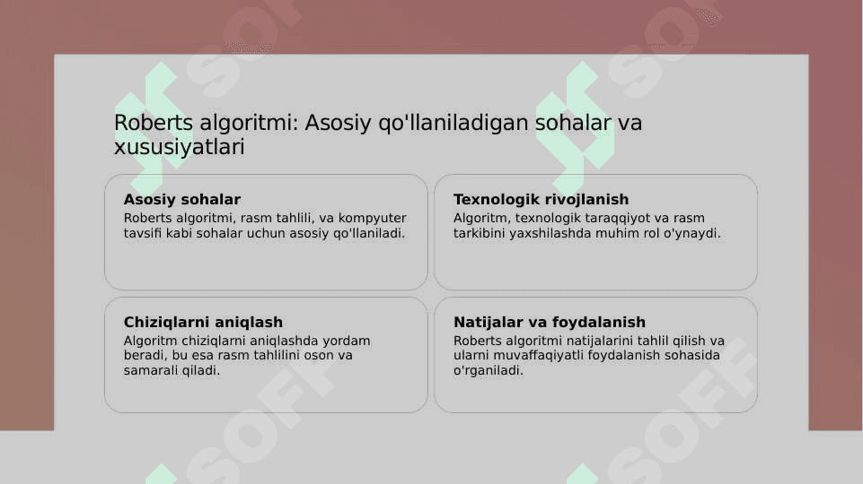Ko‘rinmas chiziqlarni olib tashlash Poberts algoritmi 8