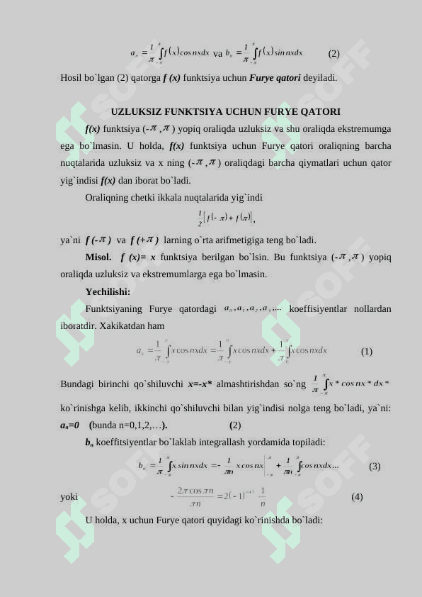 Funksional qator va uning yaqinlashish sohasi 4