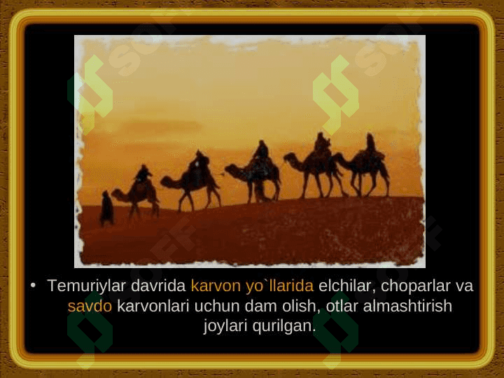 TEMUR VA TEMURIYLAR DAVRI ME’MORCHILIGI 6